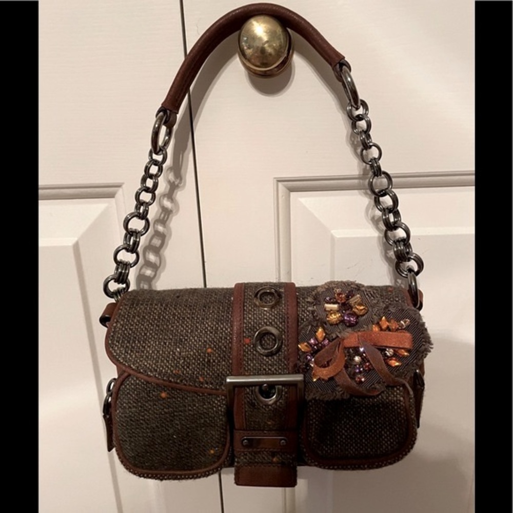 Prada tweed handbag